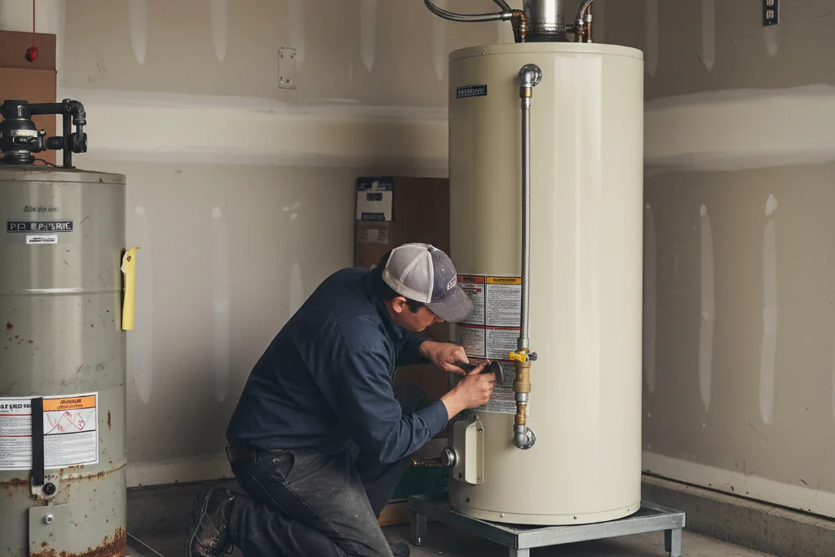 Water heater and shutoff valve replacement in Catskill